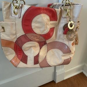 Beautiful unique coach shoulder bag.